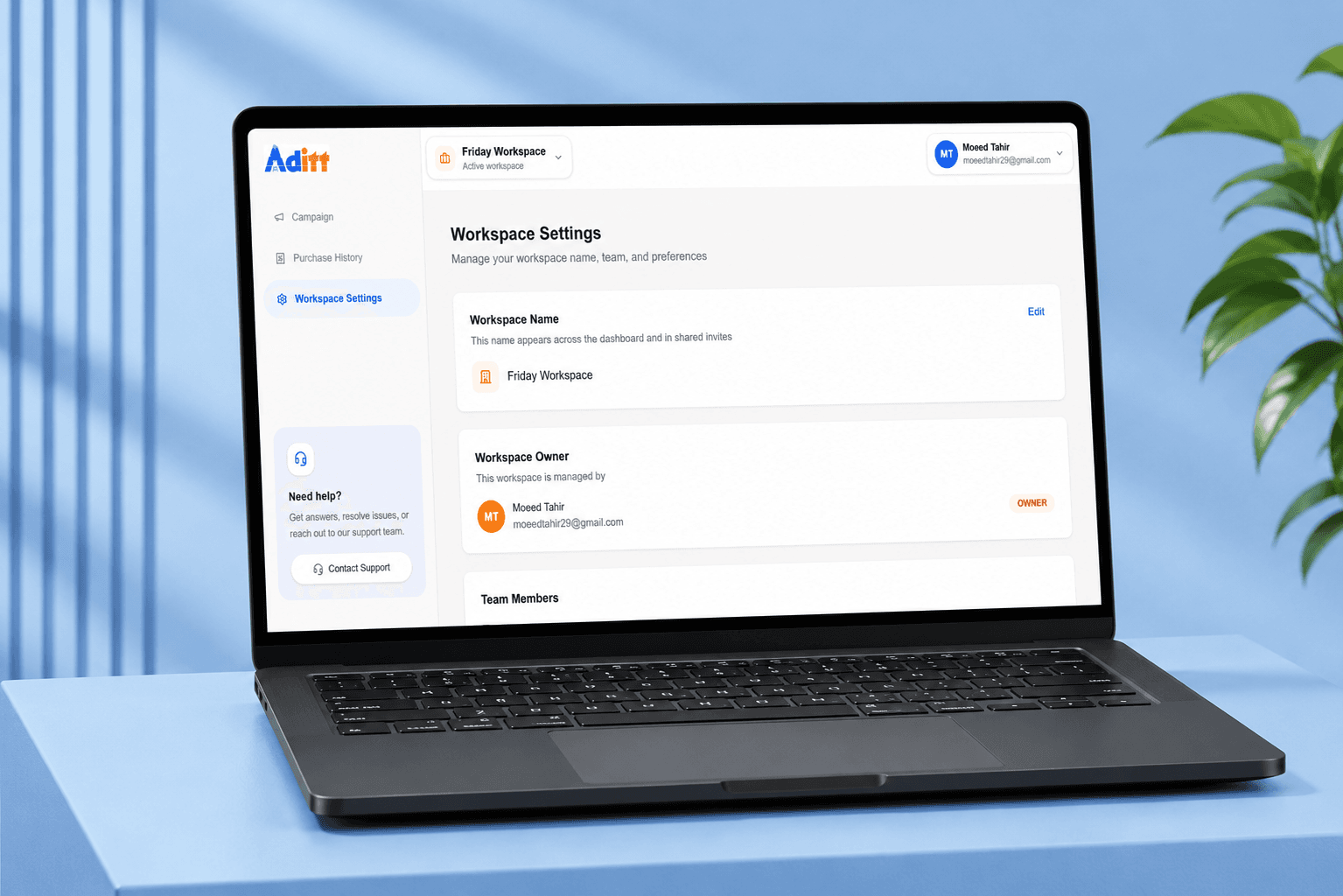 Aditt — AdTech SaaS Platform — screen 2